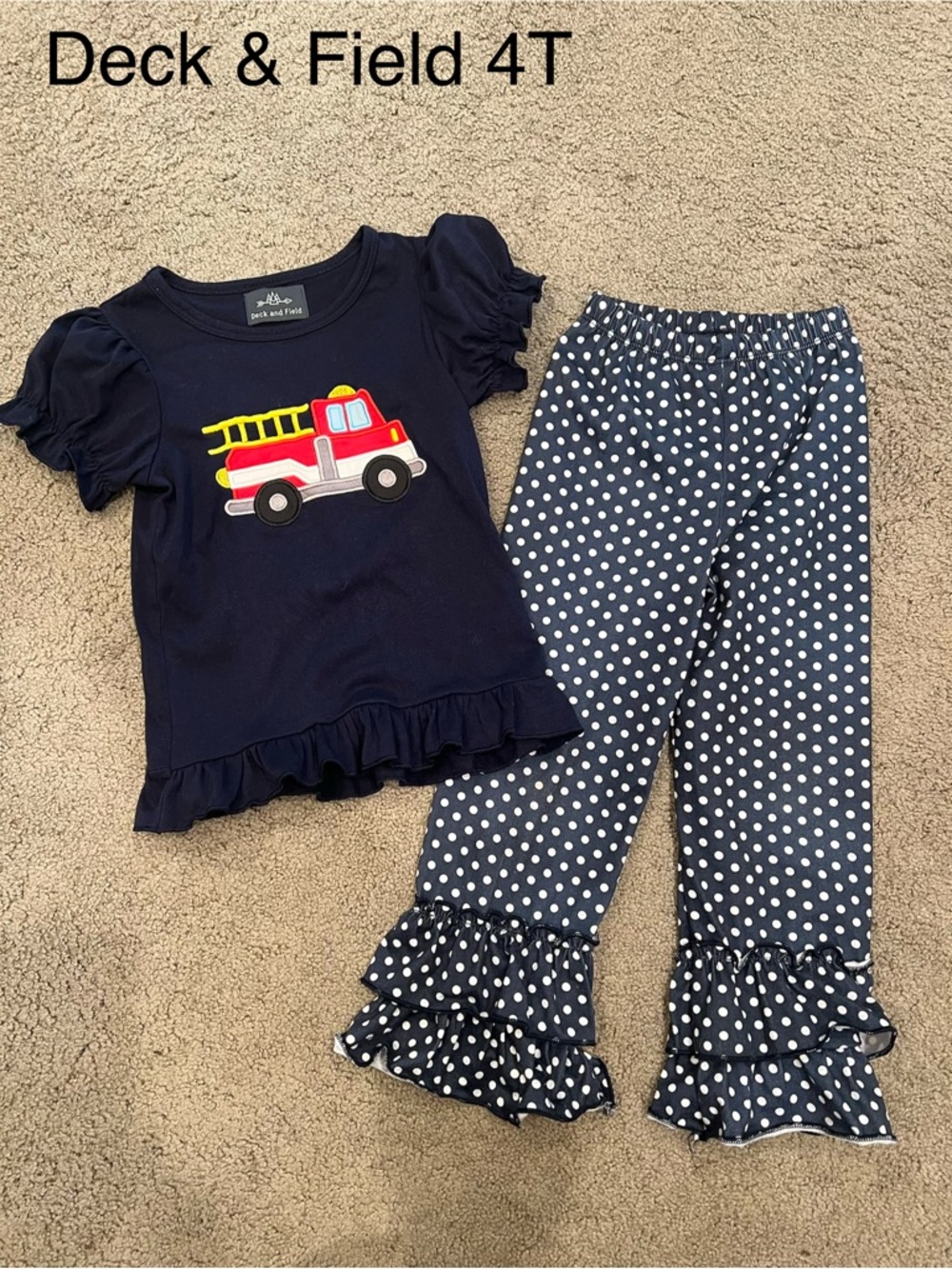 Fire Truck Pants Set